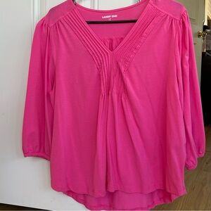 Lands' End Women's Vibrant Pink Blouse